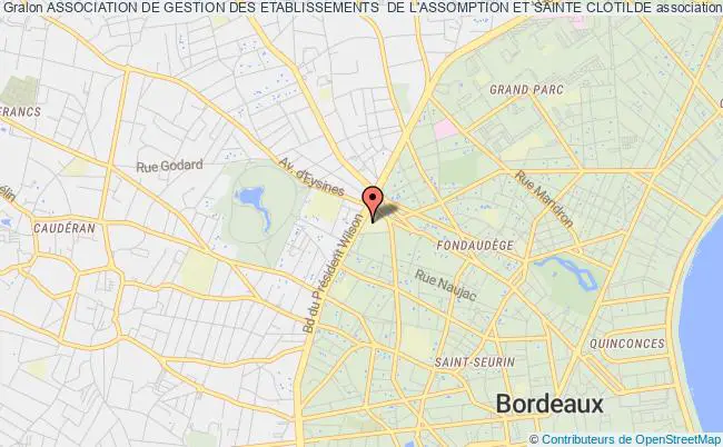 plan association Association De Gestion Des Etablissements  De L'assomption Et Sainte Clotilde Bordeaux