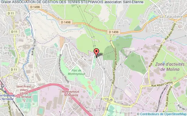 plan association Association De Gestion Des Tennis Stephanois Saint-Étienne