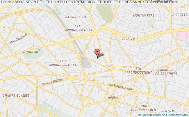 plan association Association De Gestion Du Centre Medical Europe Et De Ses Annexes Paris