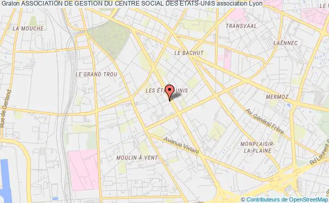 plan association Association De Gestion Du Centre Social Des États-unis Lyon