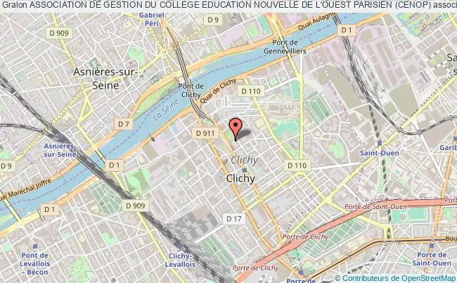 plan association Association De Gestion Du CollÈge Education Nouvelle De L'ouest Parisien (cenop) Clichy