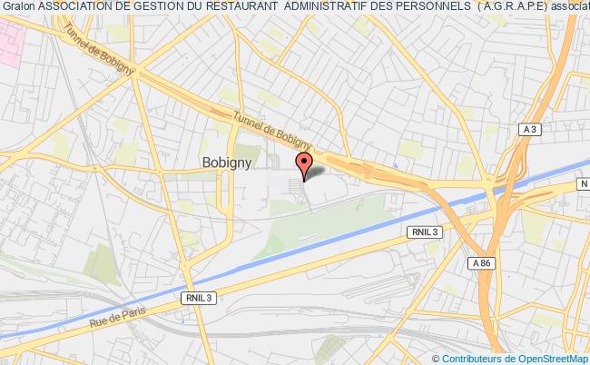plan association Association De Gestion Du Restaurant  Administratif Des Personnels  ( A.g.r.a.p.e) Bobigny