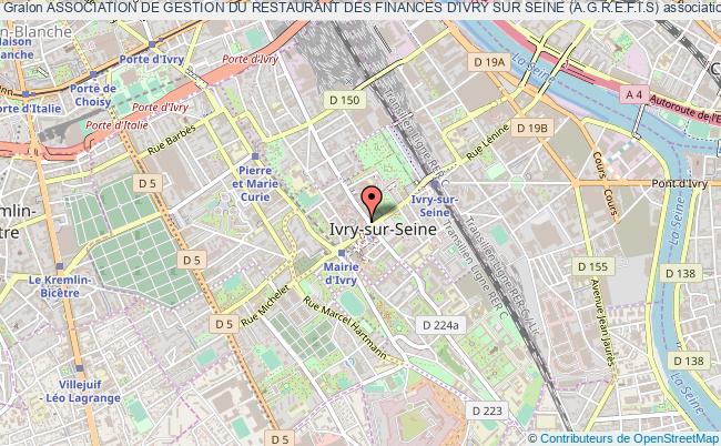 plan association Association De Gestion Du Restaurant Des Finances D'ivry Sur Seine (a.g.r.e.f.i.s) Ivry-sur-Seine