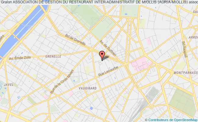 plan association Association De Gestion Du Restaurant Inter-administratif De Miollis (agria-miollis) Paris 15e