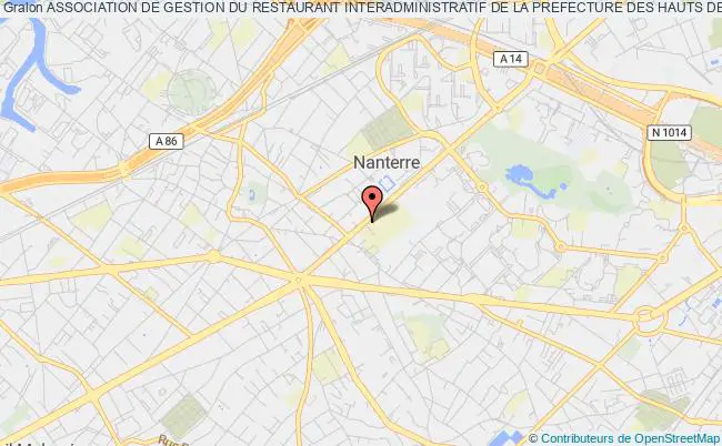 plan association Association De Gestion Du Restaurant Interadministratif De La Prefecture Des Hauts De Seine  (agrip) Nanterre