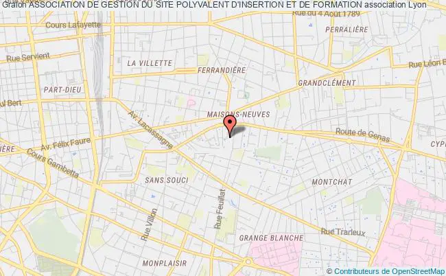 plan association Association De Gestion Du Site Polyvalent D'insertion Et De Formation Lyon 3e Arrondissement
