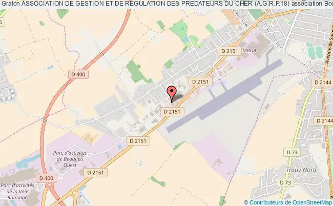 plan association Association De Gestion Et De Regulation Des Predateurs Du Cher (a.g.r.p.18) Bourges