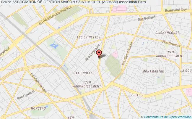 plan association Association De Gestion Maison Saint Michel (agmsm) Paris 17e