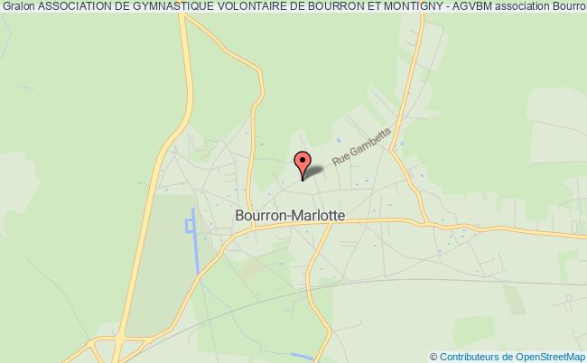 plan association Association De Gymnastique Volontaire De Bourron Et Montigny - Agvbm Bourron-Marlotte