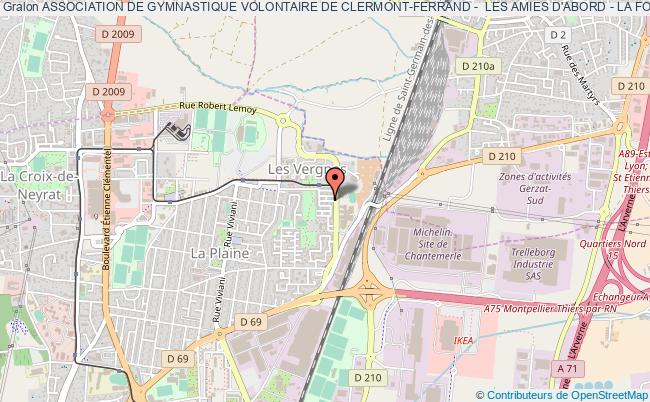 plan association Association De Gymnastique Volontaire De Clermont-ferrand -  Les Amies D'abord - La Forme D'accord - Ffepgv Clermont-Ferrand