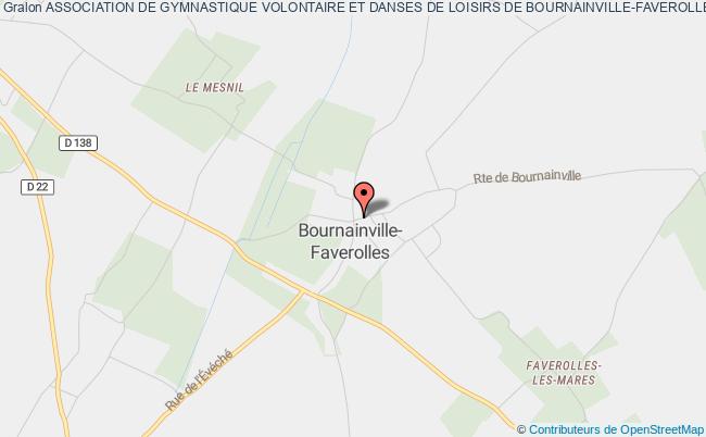 plan association Association De Gymnastique Volontaire Et Danses De Loisirs De Bournainville-faverolles Bournainville-Faverolles