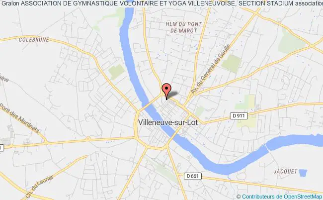 plan association Association De Gymnastique Volontaire Et Yoga Villeneuvoise, Section Stadium Villeneuve-sur-Lot