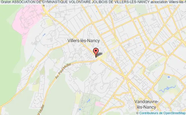 plan association Association De Gymnastique Volontaire Jolibois De Villers-les-nancy Villers-lès-Nancy