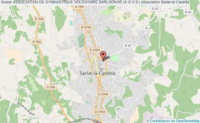 plan association Association De Gymnastique Volontaire Sarladaise (a.g.v.s.) Sarlat-la-Canéda