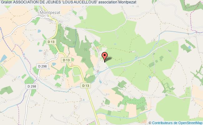 plan association Association De Jeunes 'lous Aucellous' Montpezat