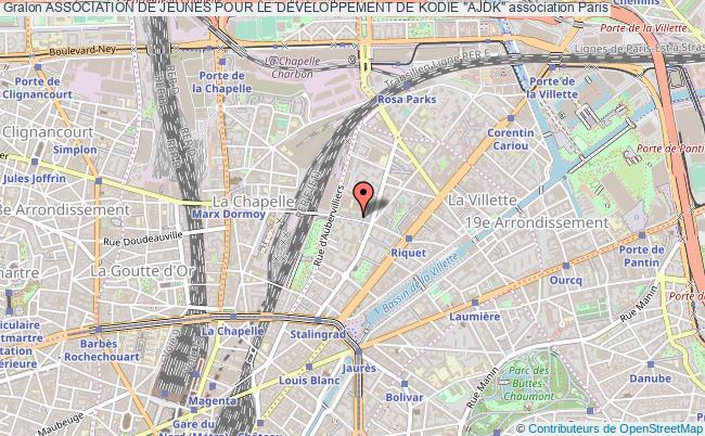 plan association Association De Jeunes Pour Le Developpement De Kodie "ajdk" Paris