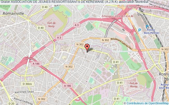 plan association Association De Jeunes Ressortissants De Kerewane (a.j.r.k) Montreuil