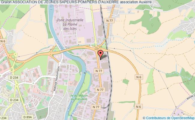 plan association Association De Jeunes Sapeurs-pompiers D'auxerre Auxerre
