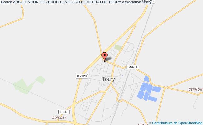 plan association Association De Jeunes Sapeurs Pompiers De Toury Toury