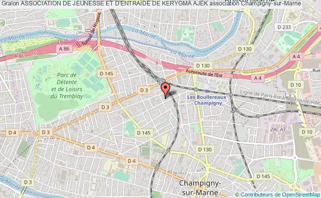 plan association Association De Jeunesse Et D'entraide De Kerygma Ajek Champigny-sur-Marne