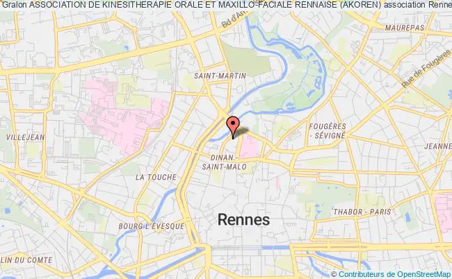 plan association Association De Kinesitherapie Orale Et Maxillo-faciale Rennaise (akoren) Rennes