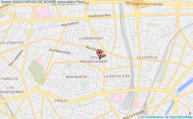 plan association Association De Korbe Paris