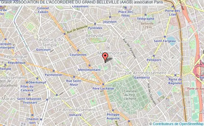 plan association Association De L'accorderie Du Grand Belleville (aagb) Paris