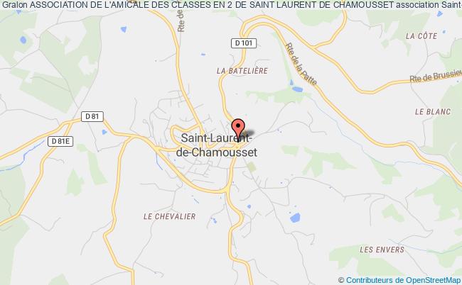 plan association Association De L'amicale Des Classes En 2 De Saint Laurent De Chamousset Saint-Laurent-de-Chamousset