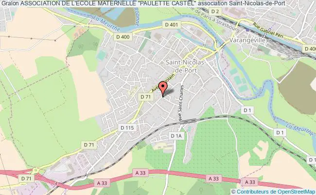 plan association Association De L'ecole Maternelle "paulette Castel" Saint-Nicolas-de-Port