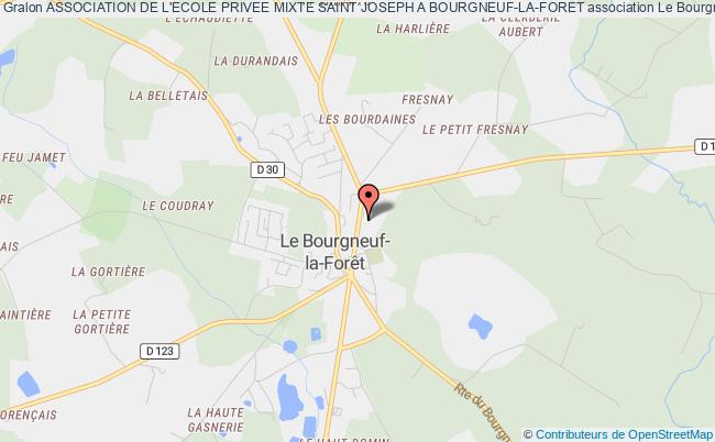plan association Association De L'ecole Privee Mixte Saint Joseph A Bourgneuf-la-foret Le Bourgneuf-la-Forêt