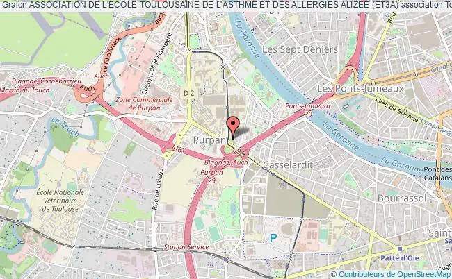 plan association Association De L'ecole Toulousaine De L'asthme Et Des Allergies Alizee (et3a) Toulouse cedex 9