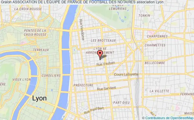 plan association Association De L'Équipe De France De Football Des Notaires Lyon