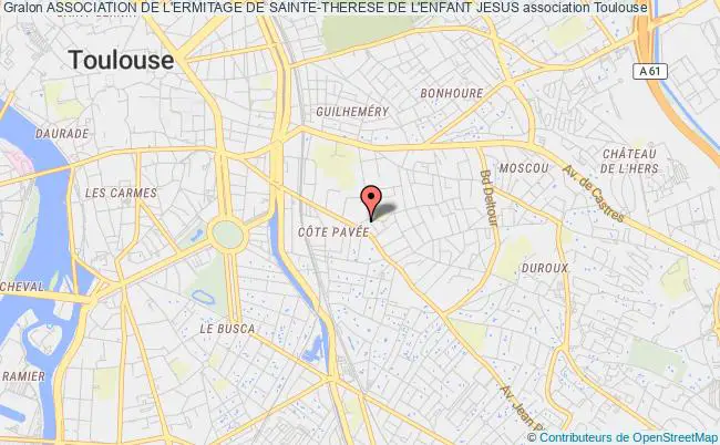 plan association Association De L'ermitage De Sainte-therese De L'enfant Jesus Toulouse