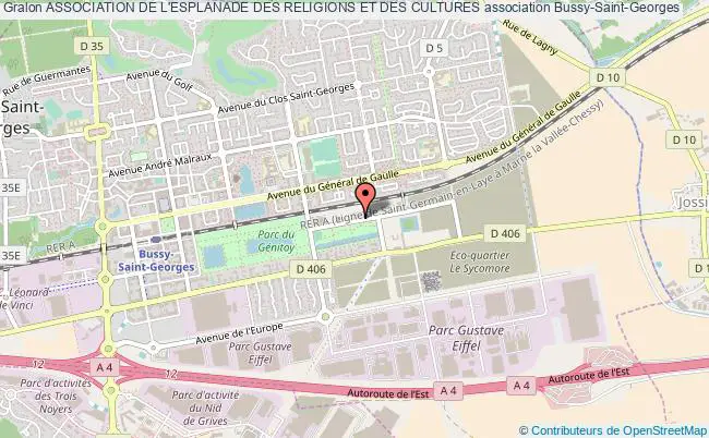plan association Association De L'esplanade Des Religions Et Des Cultures Bussy-Saint-Georges