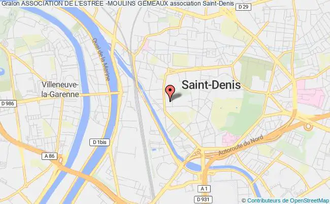 plan association Association De L'estrÉe -moulins Gemeaux Saint-Denis