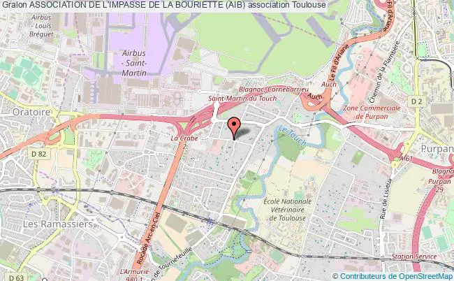 plan association Association De L'impasse De La Bouriette (aib) Toulouse