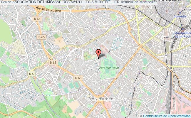 plan association Association De L'impasse Des Myrtilles A Montpellier Montpellier
