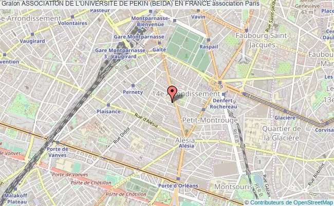 plan association Association De L'universite De Pekin (beida) En France Paris