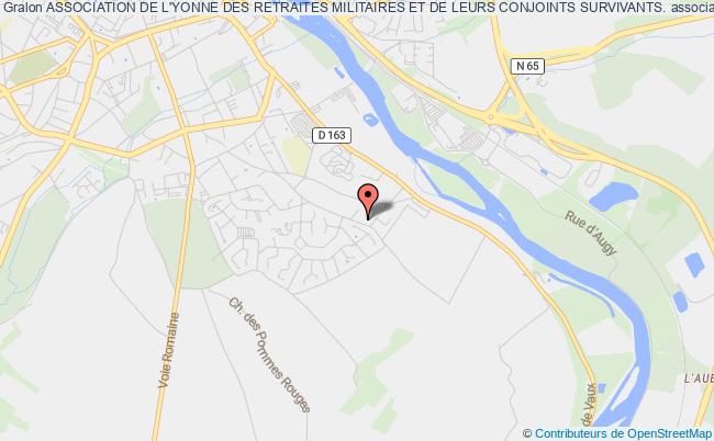 plan association Association De L'yonne Des Retraites Militaires Et De Leurs Conjoints Survivants. Auxerre