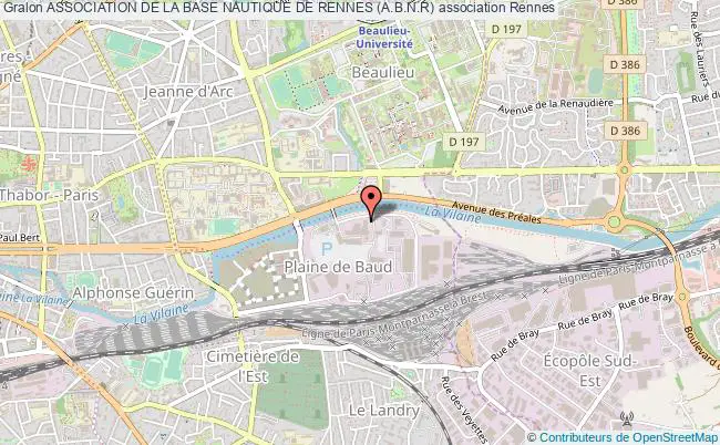 plan association Association De La Base Nautique De Rennes (a.b.n.r) Rennes