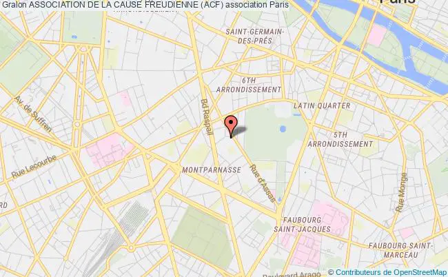 plan association Association De La Cause Freudienne (acf) Paris