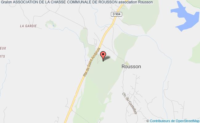plan association Association De La Chasse Communale De Rousson Rousson