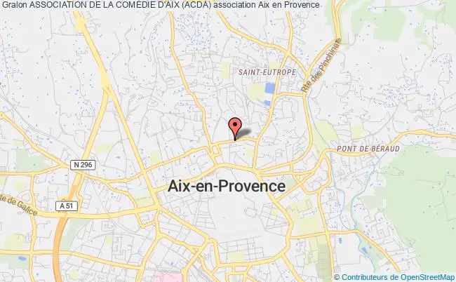 plan association Association De La ComÉdie D'aix (acda) Aix-en-Provence