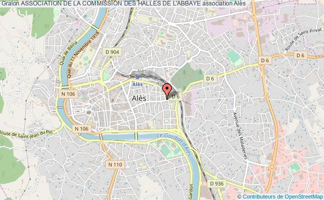 plan association Association De La Commission Des Halles De L'abbaye Alès