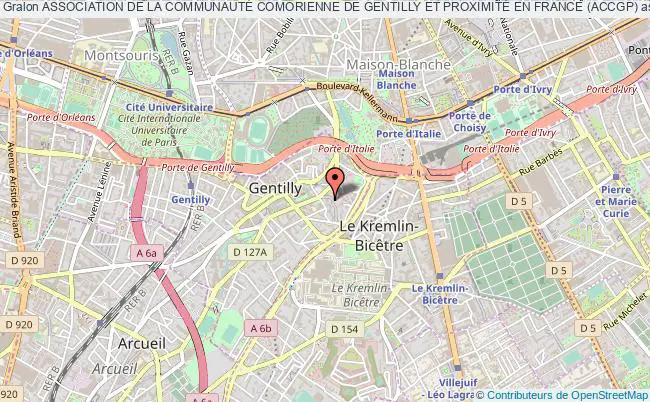 plan association Association De La CommunautÉ Comorienne De Gentilly Et ProximitÉ En France (accgp) Gentilly