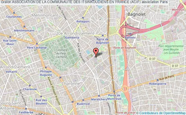 plan association Association De La Communaute Des Itsinkoudiens En France (acif) Paris