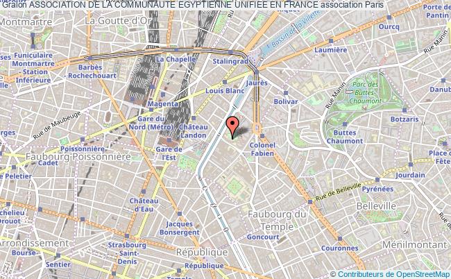 plan association Association De La Communaute Egyptienne Unifiee En France Paris
