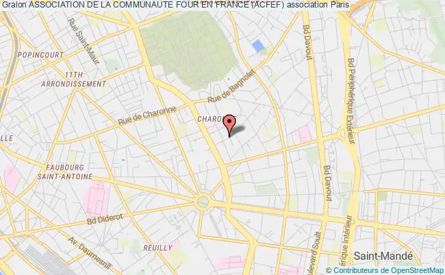 plan association Association De La Communaute Four En France (acfef) Paris