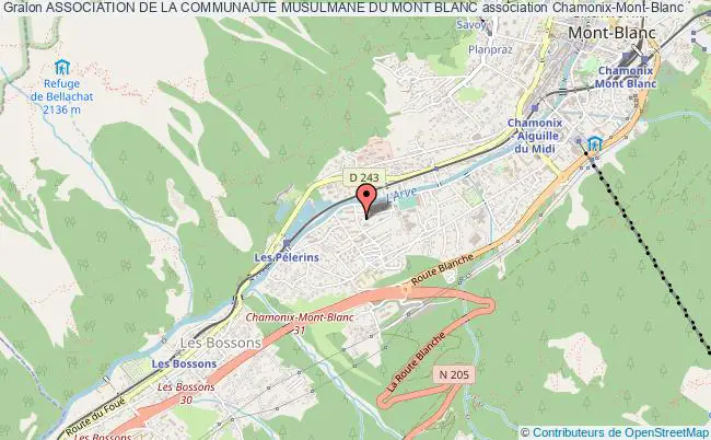 plan association Association De La Communaute Musulmane Du Mont Blanc Chamonix-Mont-Blanc