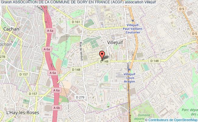 plan association Association De La Commune De Gory En France (acgf) Villejuif